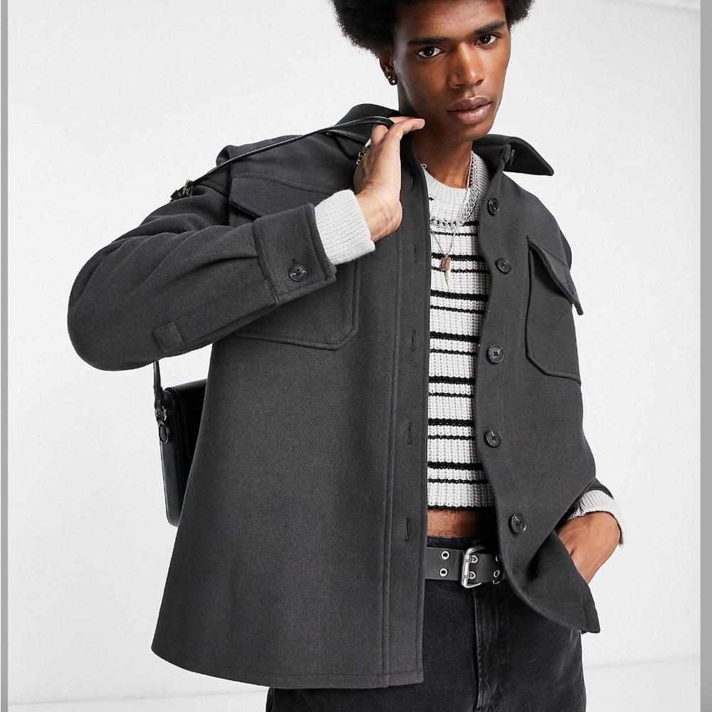 ADPT OVERSIZED GREY SHIRT JACKET